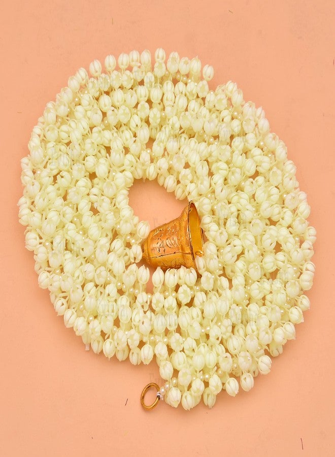 Evisha 3 Pcs Artificial mogra with Bells Door Hanging Toran Bandhanwar for Diwali Decoration, 5.5 Ft Long, Perfect for Home Decor, Festival Decorations, Indian Traditional Doorway Hanging - Image 2